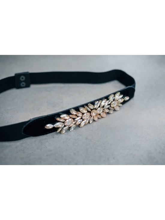 Curea aurie cu strasuri #3