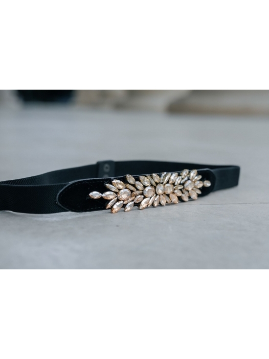 Curea aurie cu strasuri