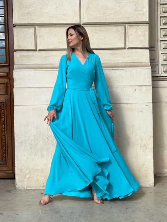 Rochie Ligia turquoise #3