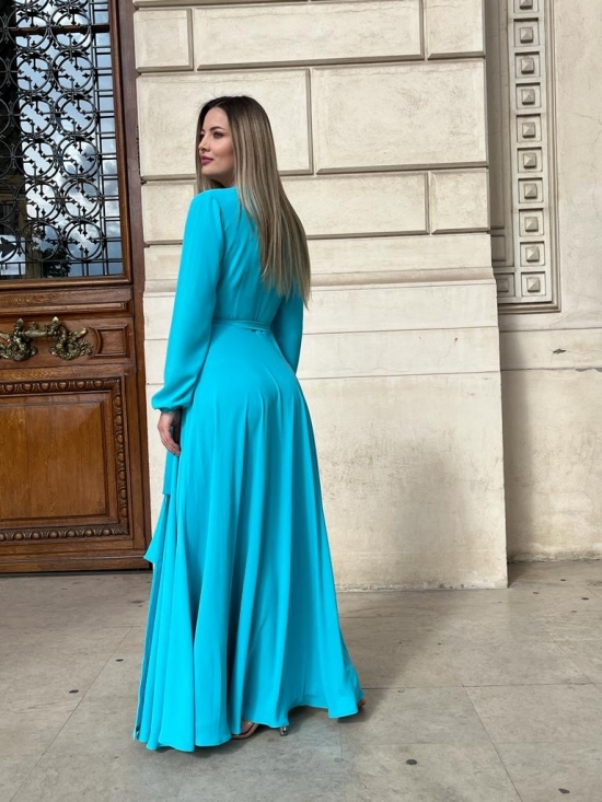 Rochie Ligia turquoise #4
