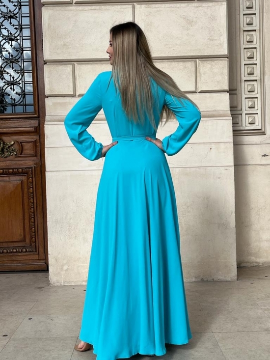 Rochie Ligia turquoise #5