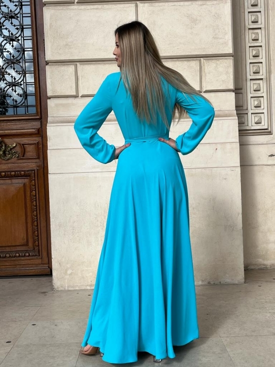 Rochie Ligia turquoise #6