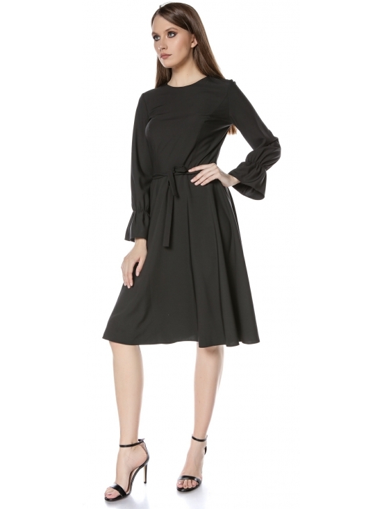 Rochie Danielle neagra din crep #3