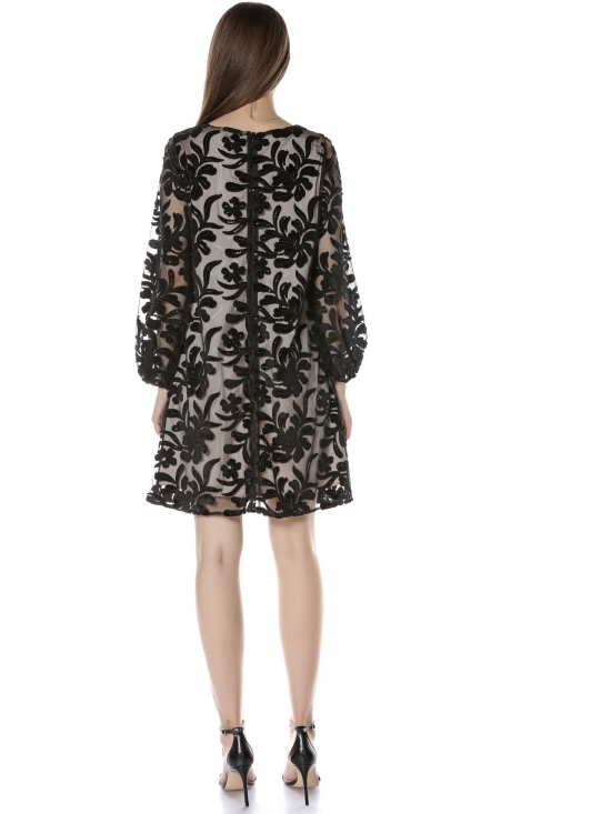 Rochie Saint-Tropez din dantela brodata pe tull #3