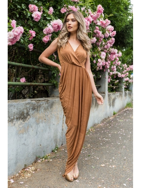 Rochie Annie maxi caramel #2