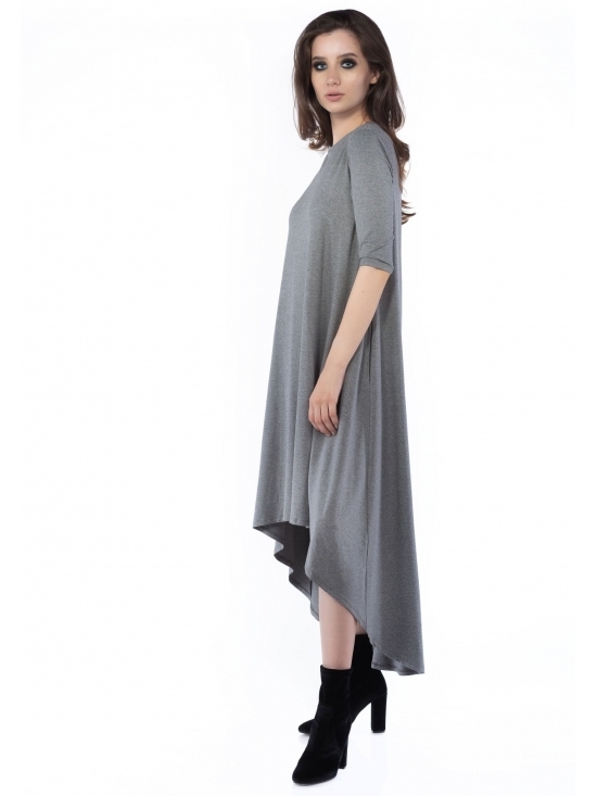 Rochie Naty gri din jerse vascoza 100% #2