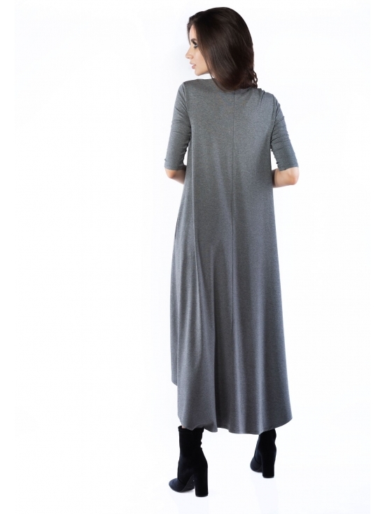 Rochie Naty gri din jerse vascoza 100% #4