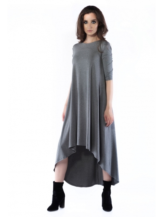 Rochie Naty gri din jerse vascoza 100%