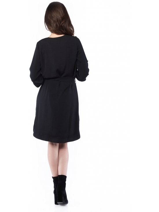 Rochie Candy neagra cu buzunare safari #3
