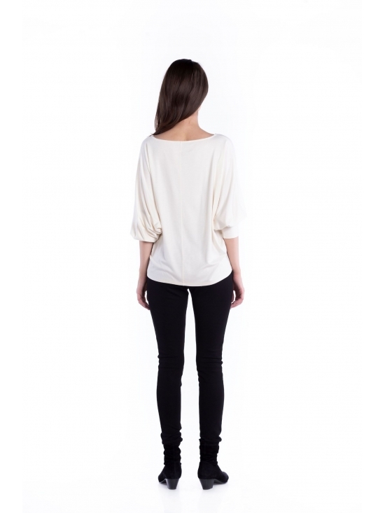 Bluza Ada alba din vascoza 100% #3