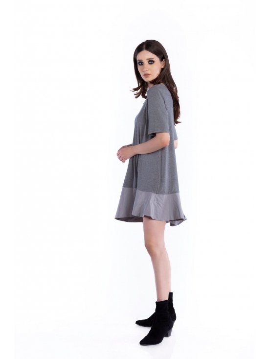 Rochie Wonder gri din jerse vascoza 100% #2
