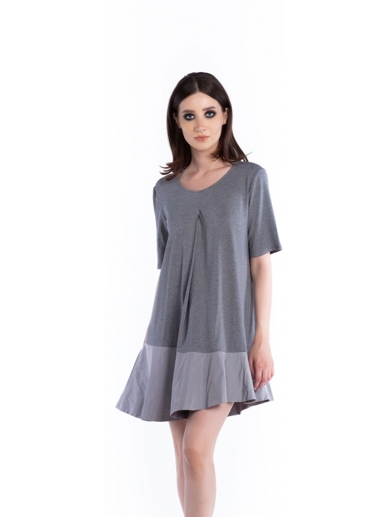 Rochie Wonder gri din jerse vascoza 100%