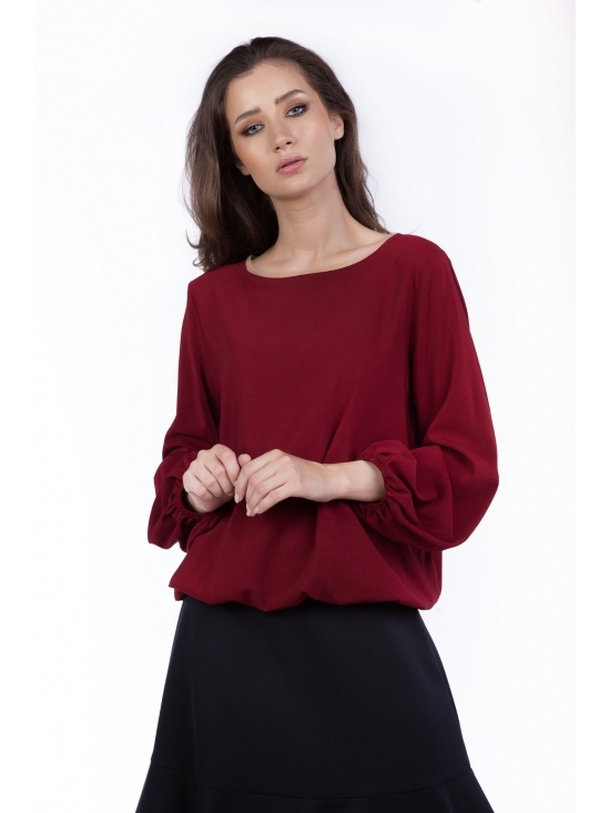 Bluza Natalia grena din vascoza 100%