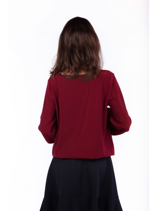 Bluza Natalia grena din vascoza 100% #3