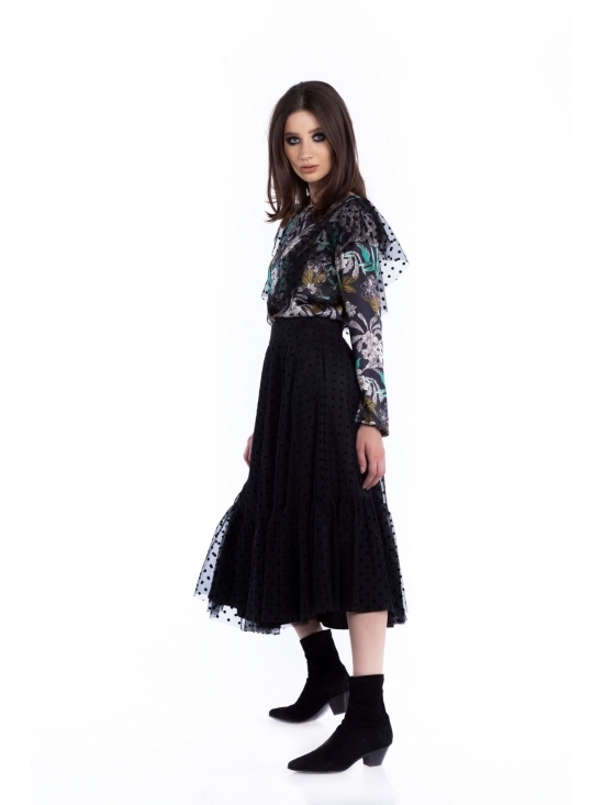 Bluza Greta din satin imprimat #2