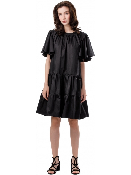 Rochie Cupcake poplin negru din bumbac 100% #5