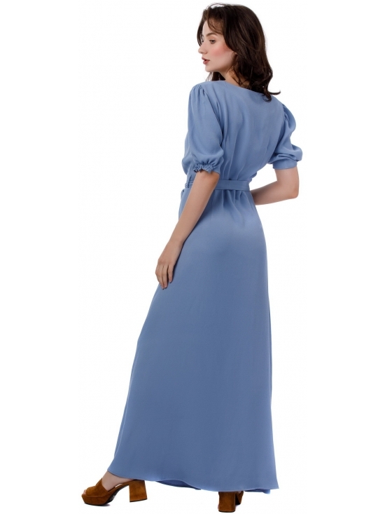 Rochie Nina maxi bleu din vascoza 100% #6